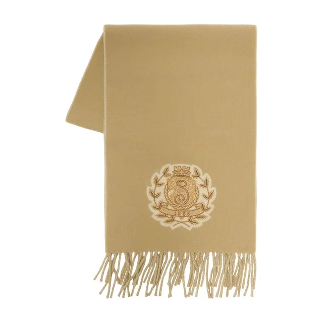Burberry Mu Bullion Scarf — Beige Cashmere Scarfs in Beige Cashmere from HEWI