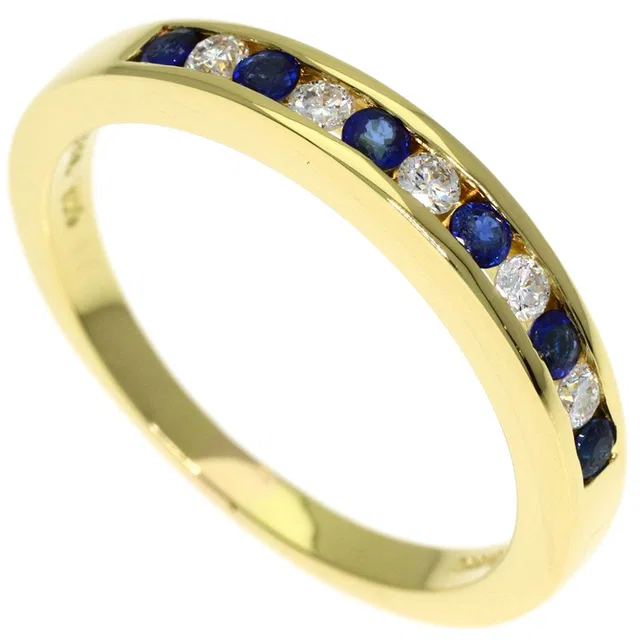 Tiffany & Co. Half Eternity Sapphire Diamond Ring 18k Yellow Gold in Yellow from The Reluxe
