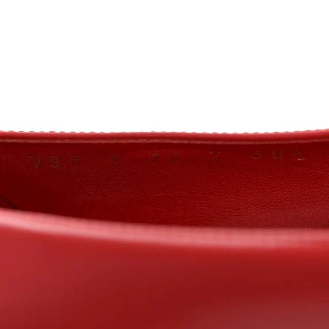Valentino Garavani Nappa Vlogo Flats 38.5 Rouge Pur in Red Nappa leather from FASHIONPHILE, photo 9 of 11