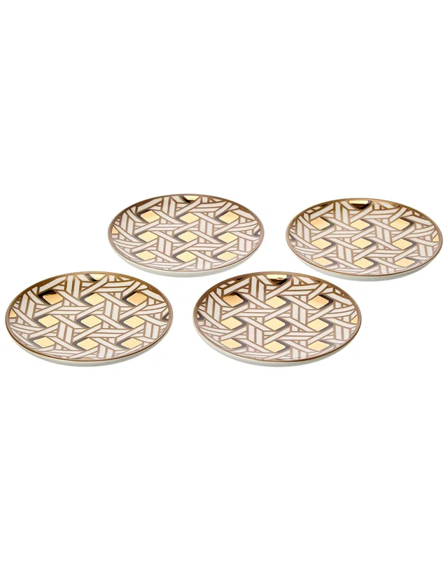 Jonathan Adler Set of 4 Basketweave Coasters, image 1 of 1 from Rue La La