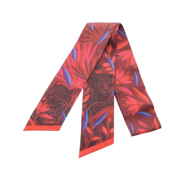 Cartier Panthere Silk Scarf in Silk from LuxUness