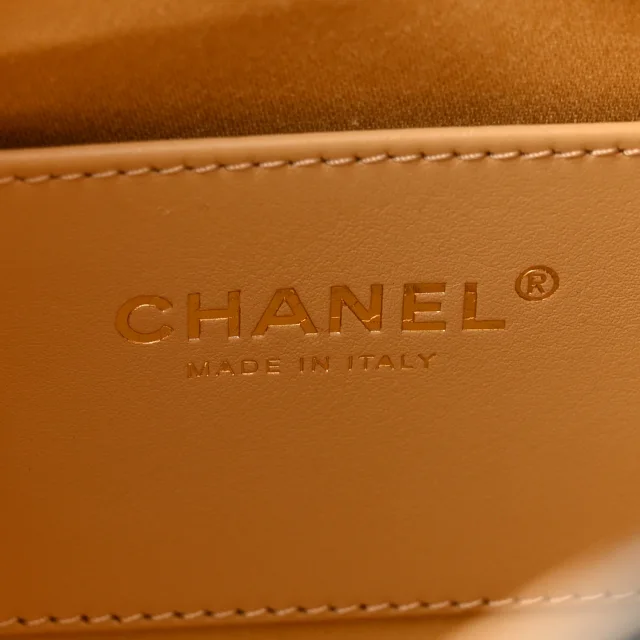 Braided Raffia Calfskin Quilted Mini Chanel 25 Handbag Beige Black in Black Calfskin from FASHIONPHILE, photo 6 of 10