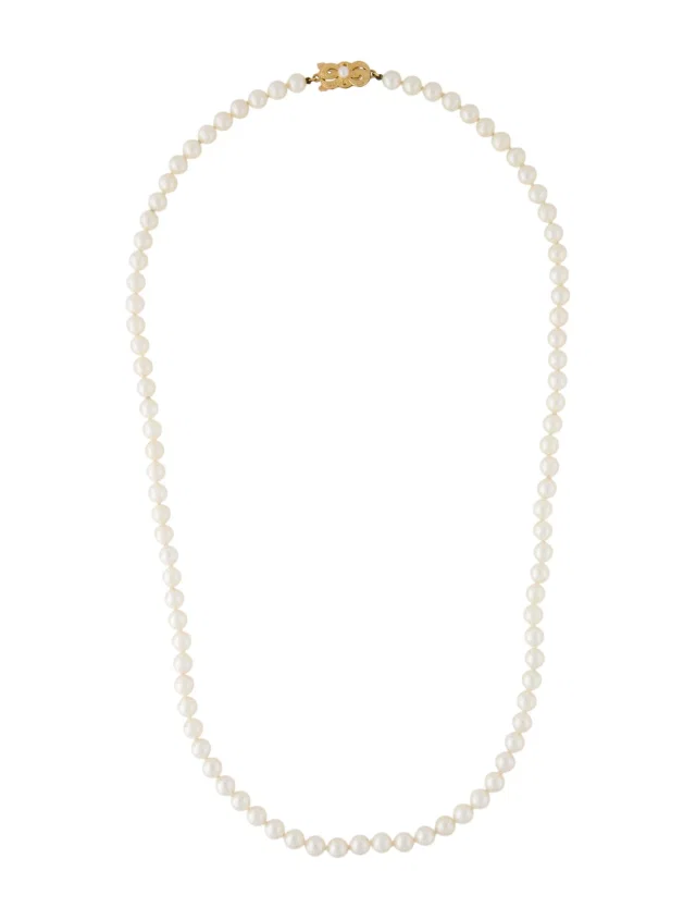 Mikimoto 18K Pearl Strand Necklace, 24" in multicolor Silk from The RealReal