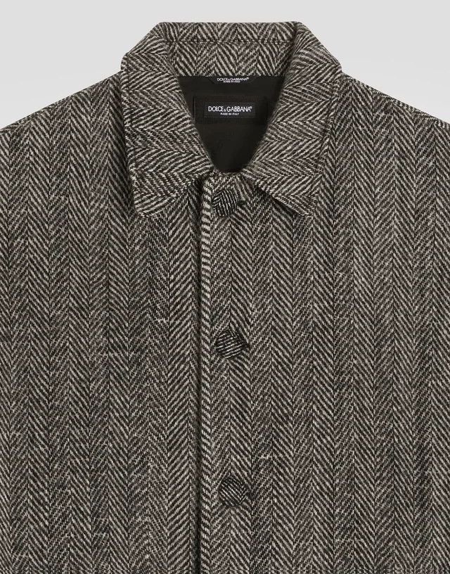 Dolce & Gabbana single-breasted wool-blend chevron coat, photo 4 of 4 from SENSER