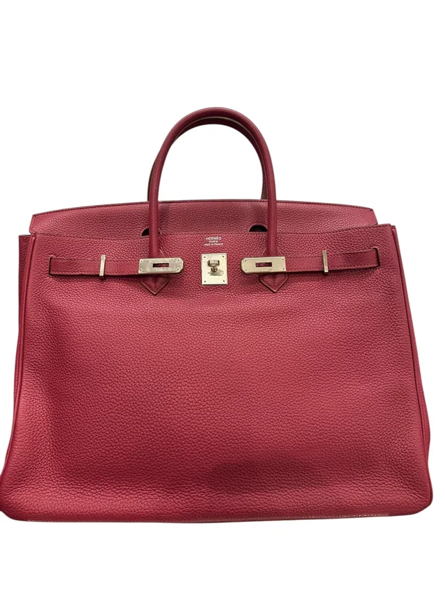 Hermès Birkin 40 Clemence in Pink with PHW in Pink Clemence leather from Luxury Promise