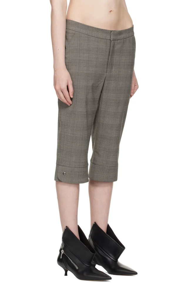 FIDAN NOVRUZOVA Gray Teo Capri Trousers, photo 2 of 4 from SSENSE