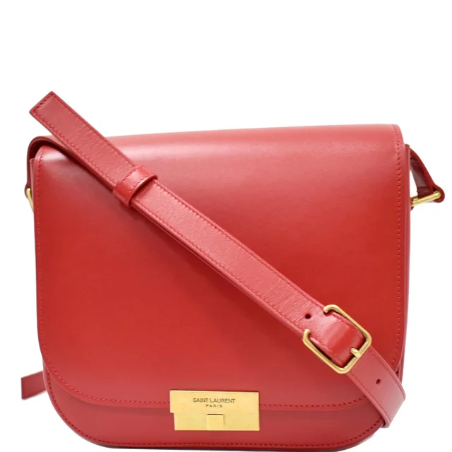 Saint Laurent Betty Smooth Leather Shoulder Bag Red in Red Leather from Dallas Designer Handbags