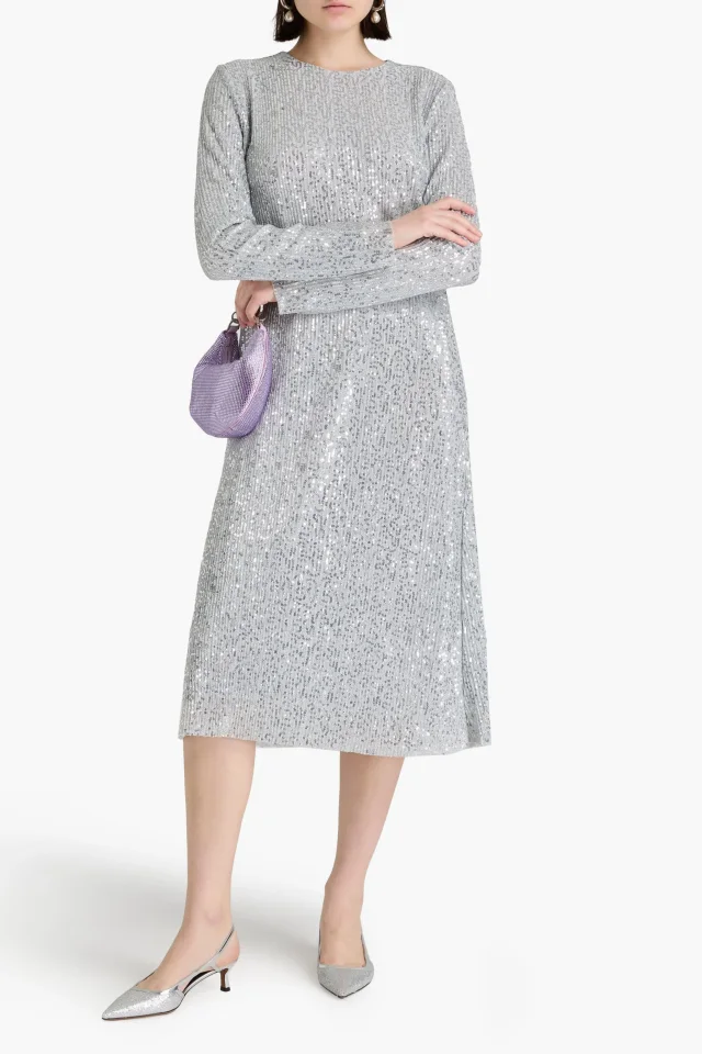 Stine Goya Celsia Sequined Ribbed-Knit Midi Dress, photo 2 of 4 from THE OUTNET
