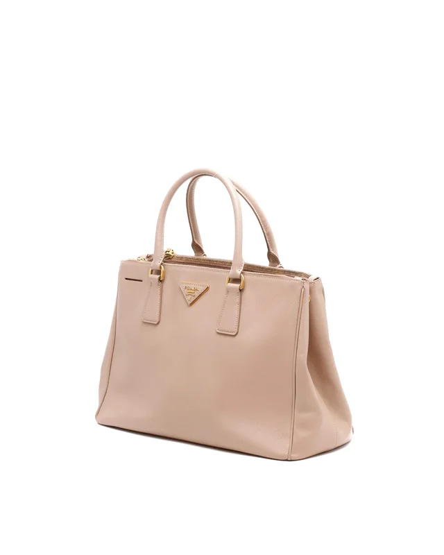 Prada Small Saffiano Lux Double-Zip Galleria Tote Bag in Saffiano leather from A Retro Tale, photo 2 of 10