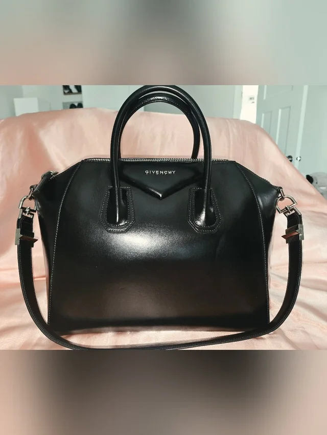 Givenchy Medium Antigona Black Smooth Leather Silver Hardware Authentic in black Leather from Poshmark