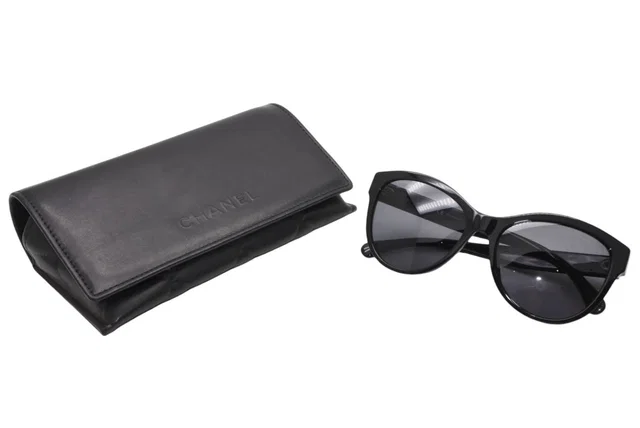 Chanel Sunglasses Eyewear T8 CC Logo Black in Black from The Reluxe