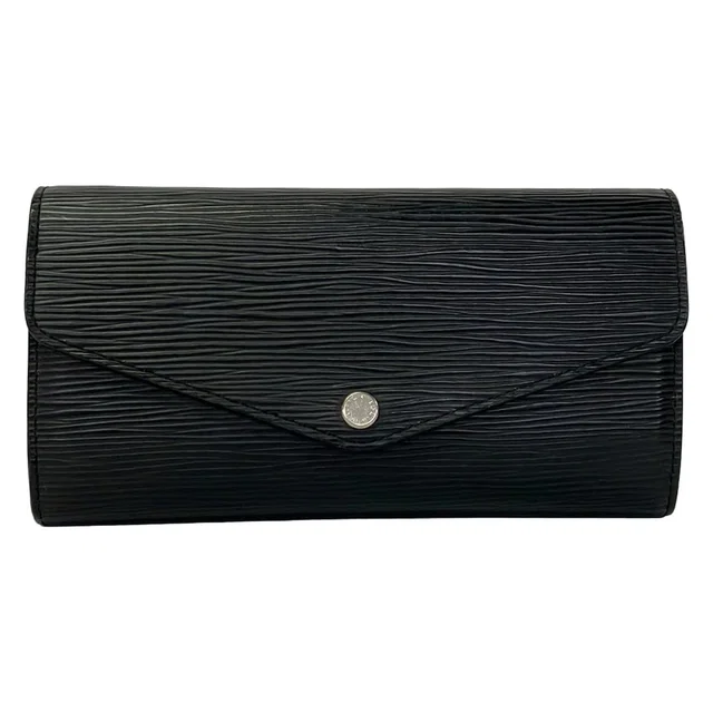 Louis Vuitton Wallet Epi Portefeuille Sarah Noir Leather in Black Leather from The Reluxe