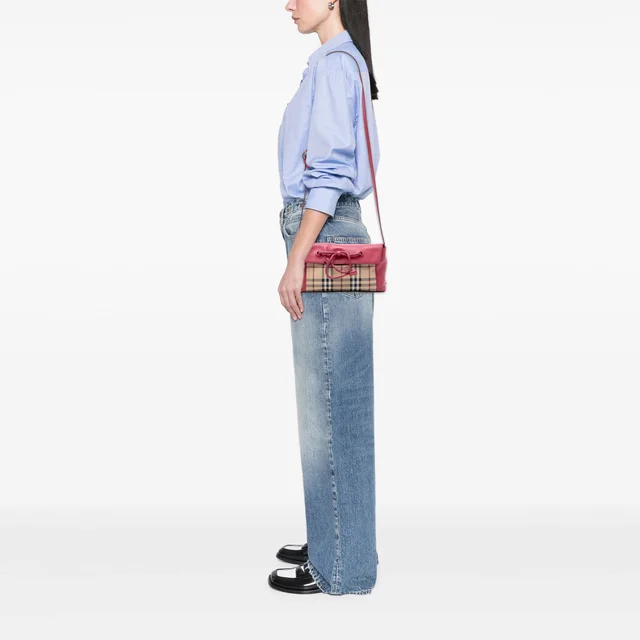 Burberry Haymarket Check Coated Canvas Leah Crossbody in Beige Coated canvas from Designer Revival, photo 8 of 8