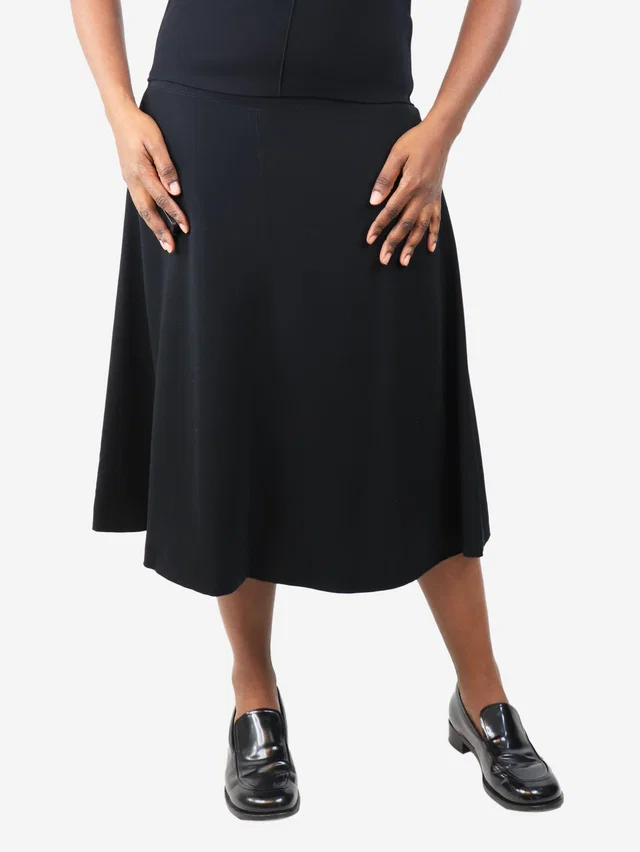 Marni Black panelled midi skirt - size UK 10 in Black from Sign of the Times