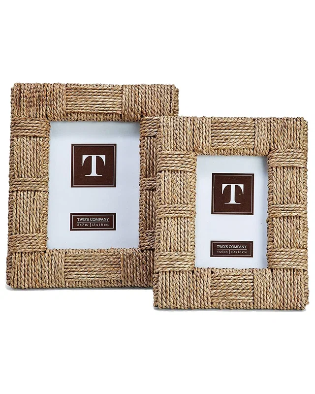 Two's Company Set of 2 Sea Grass Photo Frames, image 1 of 1 from Rue La La