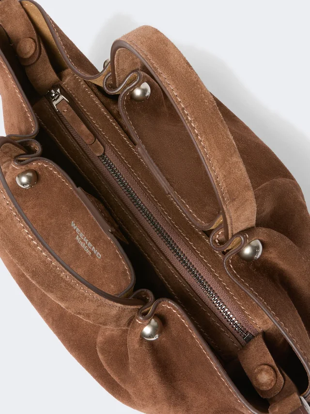 Weekend Max Mara Small suede tote bag, photo 6 of 6 from SENSER