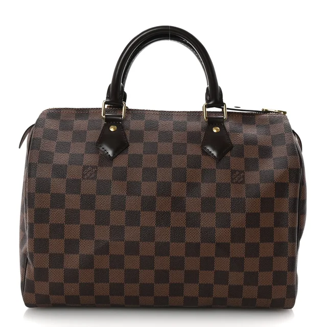 Louis Vuitton Speedy 30 Damier Ebene Coated Canvas Tote Bag - Brown & Black in Black Coated canvas from H&T