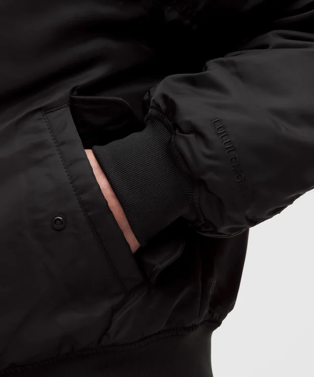 lululemon Reversible 600-Down-Fill Bomber Jacket in Black, photo 5 of 8 from lululemon