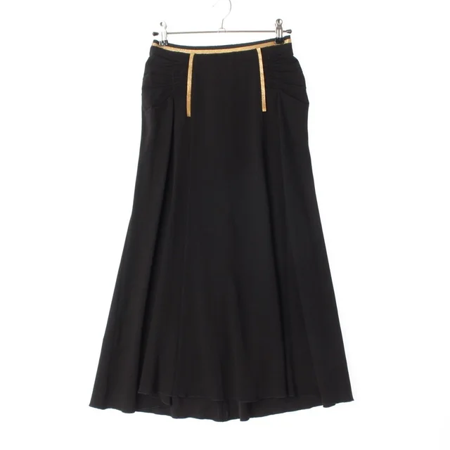 Prada Acetate Archive Gathered Maxi Mermaid Skirt Black Gold in Black from The Reluxe