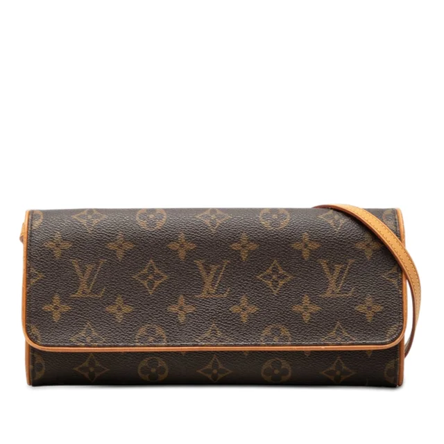 Brown Louis Vuitton Monogram Pochette Twin GM Crossbody Bag in Brown Coated canvas from Designer Revival, photo 1 of 1