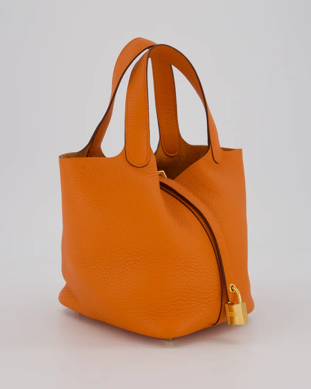 Hermès Picotin Lock 18 Bag in Orange Clemence leather from Sellier, photo 2 of 2