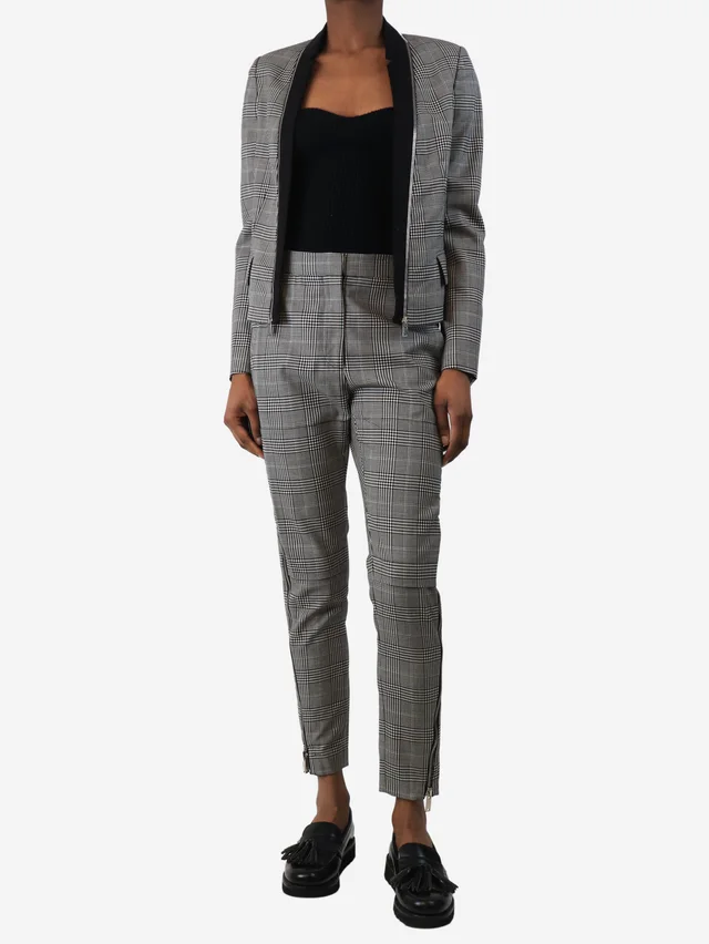 Stella McCartney Grey plaid suit set - size UK 4 in Grey Wool from Sign of the Times