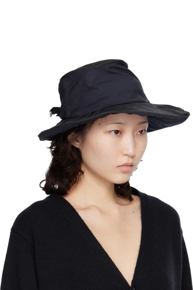 Maison Margiela Navy Coated Cotton Hat, photo 2 of 3 from SSENSE