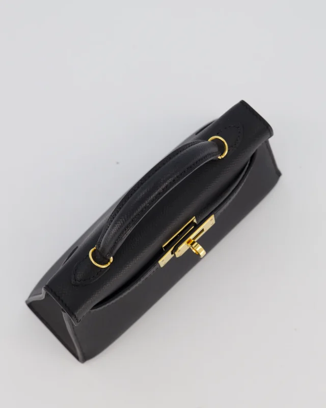 Hermès Mini Kelly II Sellier Bag Black Epsom Leather in Black Epsom leather from Sellier, photo 15 of 21