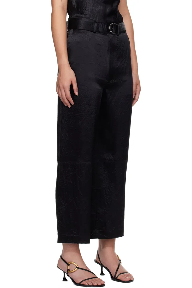 Nanushka Black Husna Trousers, photo 2 of 4 from SSENSE