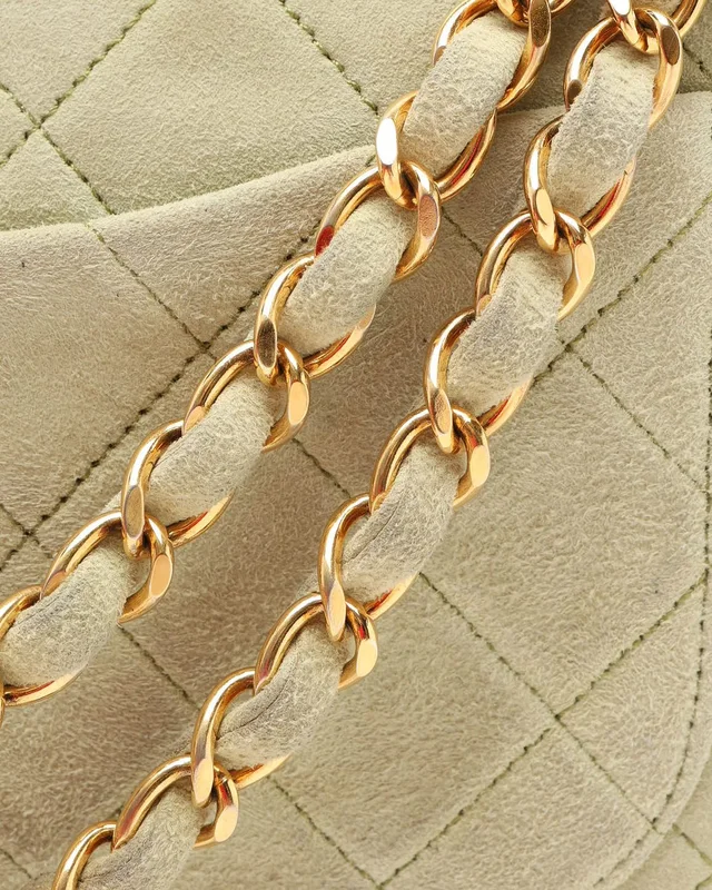 Chanel Classic Medium Double Flap Suede Bag in Suede from A Retro Tale, photo 6 of 11
