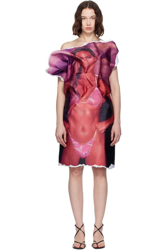 ABRA Red Poster Midi Dress, image 1 of 1 from SSENSE