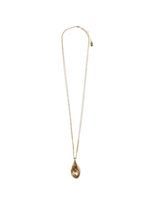 Chloé Gold-Tone Polished Pendant Necklace — Gold Necklaces in Gold from HEWI