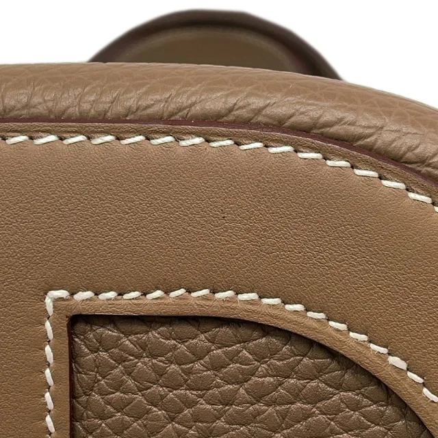 Hermès In the loop Etoupe Taurillon Clemence Swift Leather Size 18 in Taupe Clemence leather from GALLERY RARE, photo 8 of 14