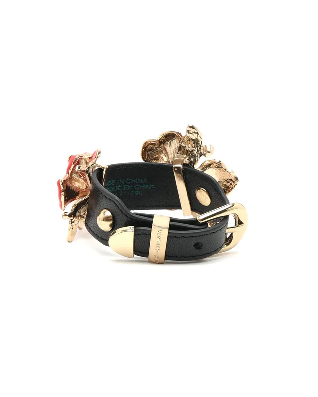 Versace x H&M Floral Bracelet in Leather from A Retro Tale, photo 2 of 5