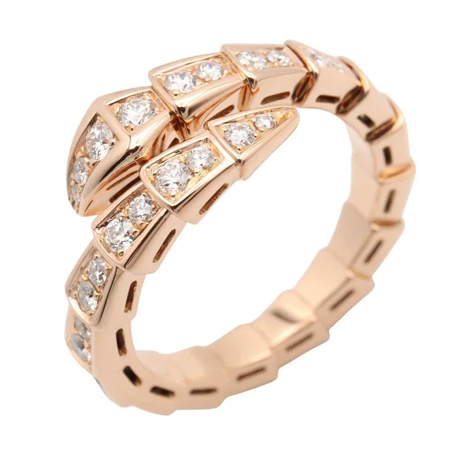 Bvlgari Serpenti Viper Au750 Diamond Ring Size 14.5 from LuxUness