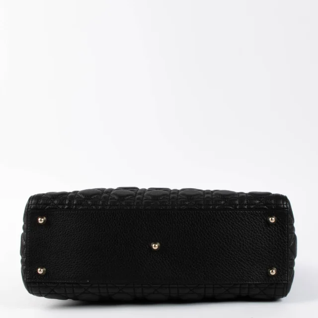 Cannage Calfskin Supple Large Lady Dior Bag in Black Calfskin from Labellov, photo 5 of 6