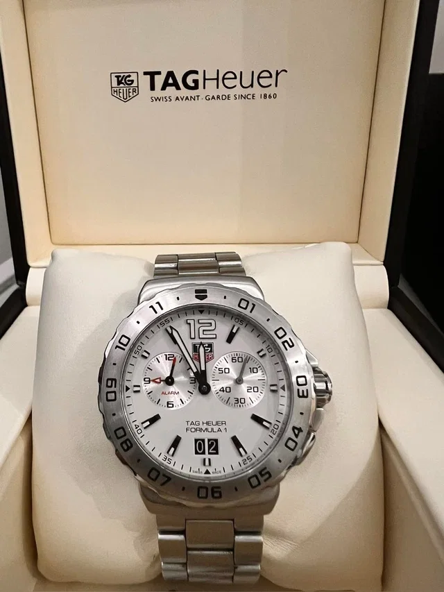 TAG Heuer Men's Silver And White Formula 1 Chronograph Watch in silver|gray|white from Poshmark