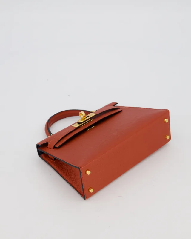 Hermès HSS Mini Kelly II 20 Bag in Blue Goatskin from Sellier, photo 19 of 24