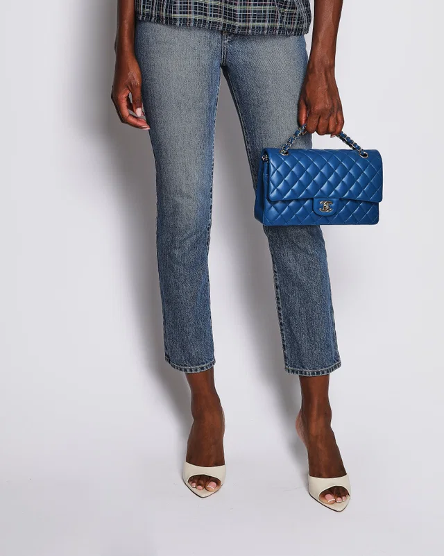 Alaïa Blue High-Waist Skinny Jeans with Eyelet Detail Size FR 36 (UK 8) in Blue from Sellier