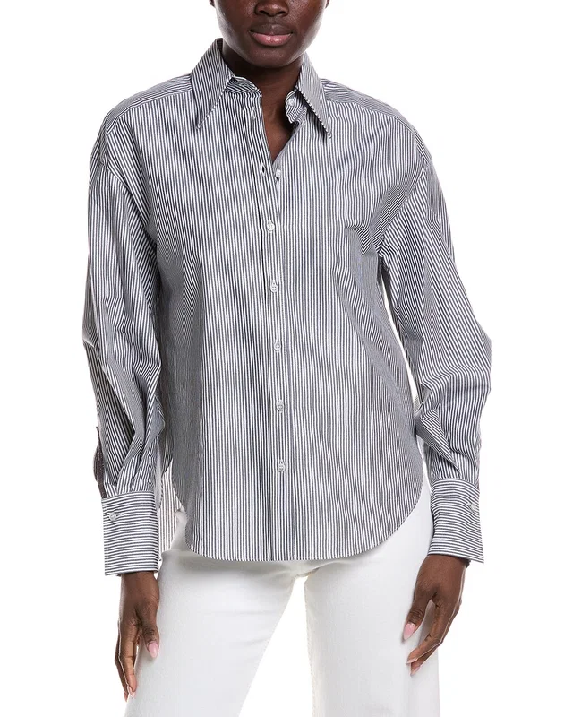 Brunello Cucinelli High-Low Shirt in //asset1.ruecdn.com/images/sw/141559/1415596744_RLSW_multi.jpg, image 1 of 1 from Gilt