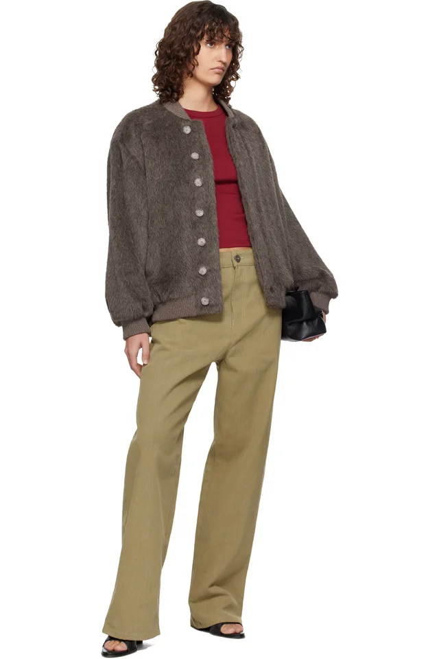 Róhe Khaki Baggy Fit Jeans, photo 4 of 4 from SSENSE