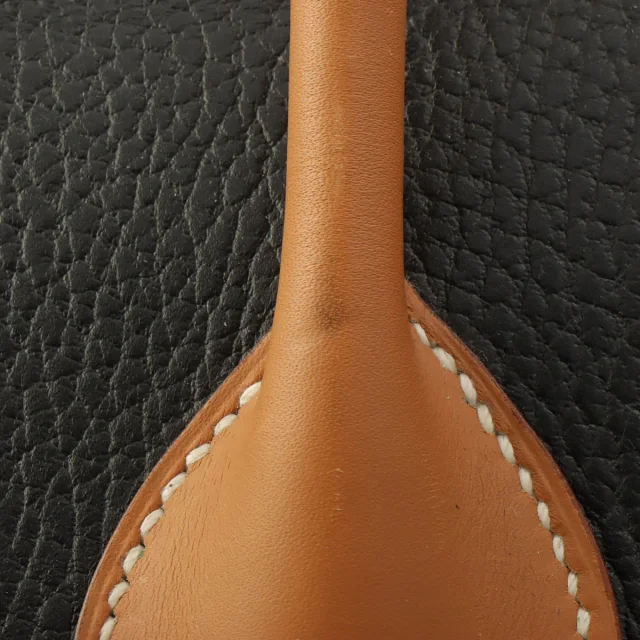 Hermès 1994 Airport 45 Black/Natural in Black from VINTAGE QOO TOKYO, photo 12 of 16