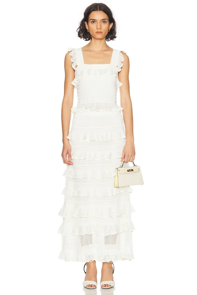 Zimmermann Illuminate Lace Frill Skirt in White, photo 2 of 2 from FWRD
