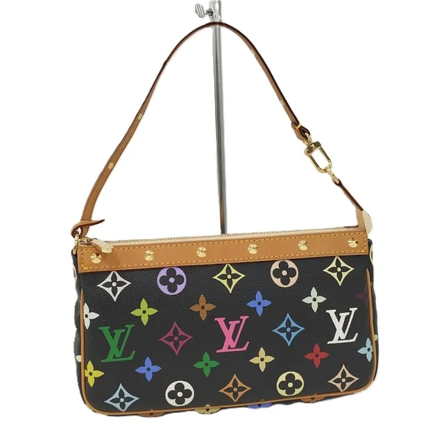Louis Vuitton Pouch Pochette Accessoires Monogram Multicolor Noir in Black from The Reluxe