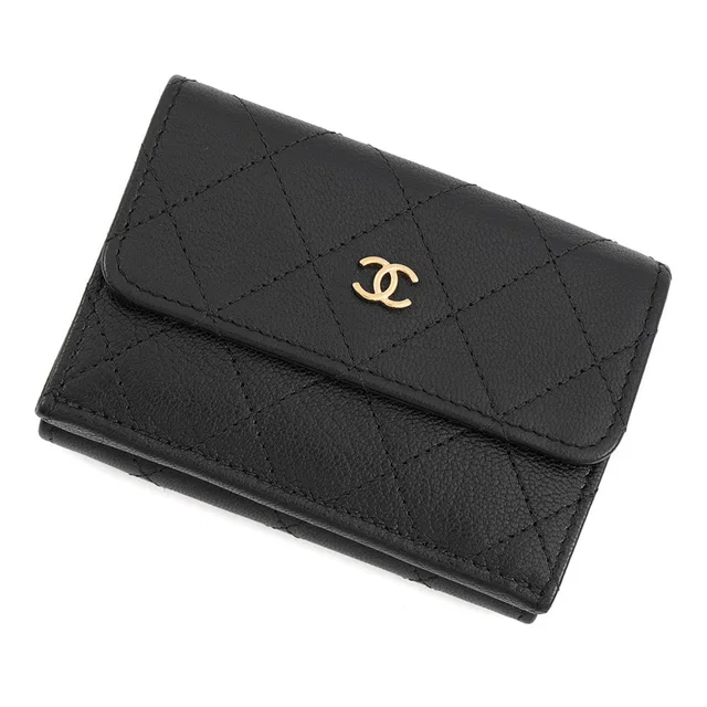 Chanel Small flap wallet BlackAP4951 Calf Leather in Calfskin from GALLERY RARE