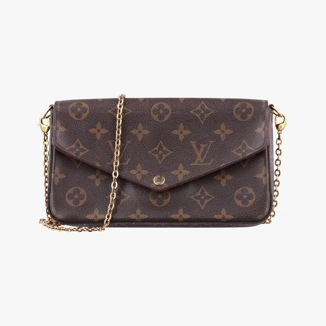 Louis Vuitton Pochette Felicie Monogram Brown Canvas in Brown Canvas from The Reluxe