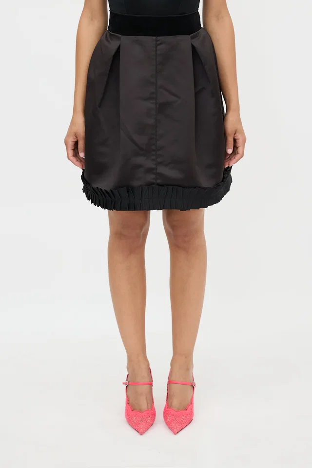 Dolce & Gabbana Satin Pleated Skirt in Satin from VSP Consignment