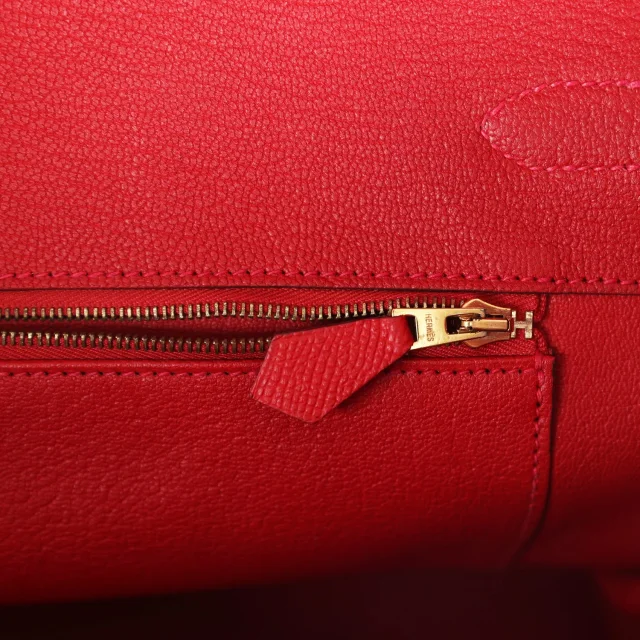 Hermès Birkin 35 Rouge Casaque Epsom Gold Hardware in Red Epsom leather from Madison Avenue Couture, photo 9 of 9