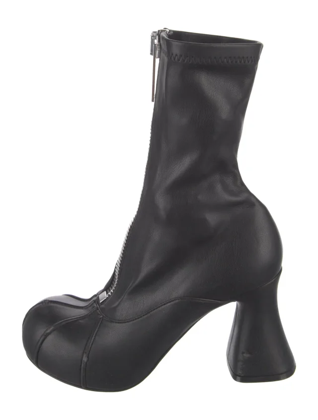 Stella McCartney Leather Boots in black Leather from The RealReal