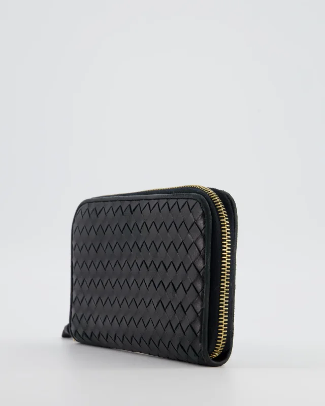 Bottega Veneta Intrecciato Long Wallet in Black Woven leather from Sellier, photo 9 of 12